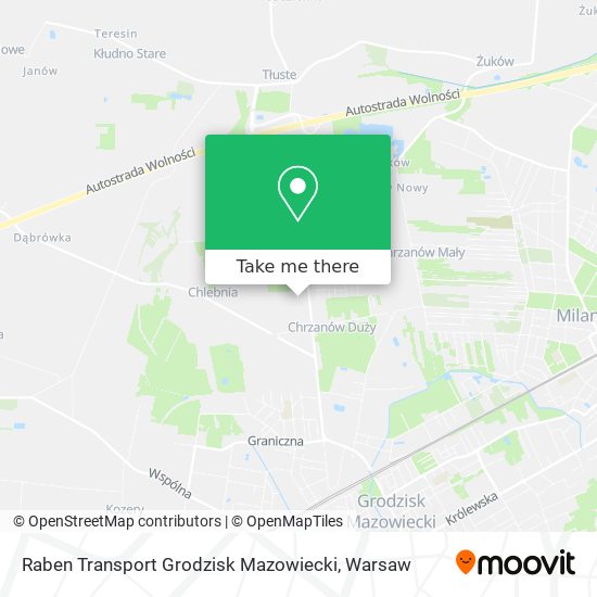 Карта Raben Transport Grodzisk Mazowiecki