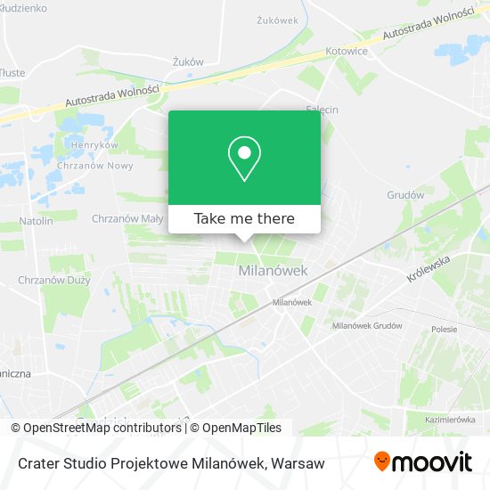 Crater Studio Projektowe Milanówek map