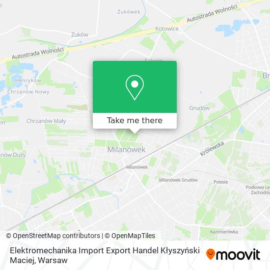 Карта Elektromechanika Import Export Handel Kłyszyński Maciej