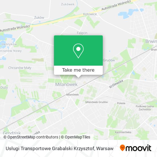 Usługi Transportowe Grabalski Krzysztof map