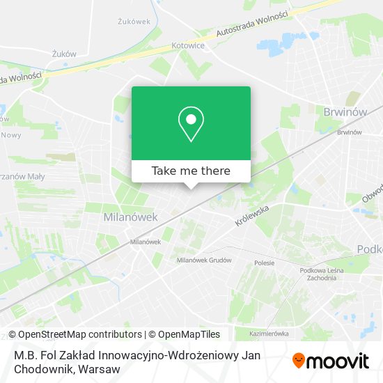 M.B. Fol Zakład Innowacyjno-Wdrożeniowy Jan Chodownik map