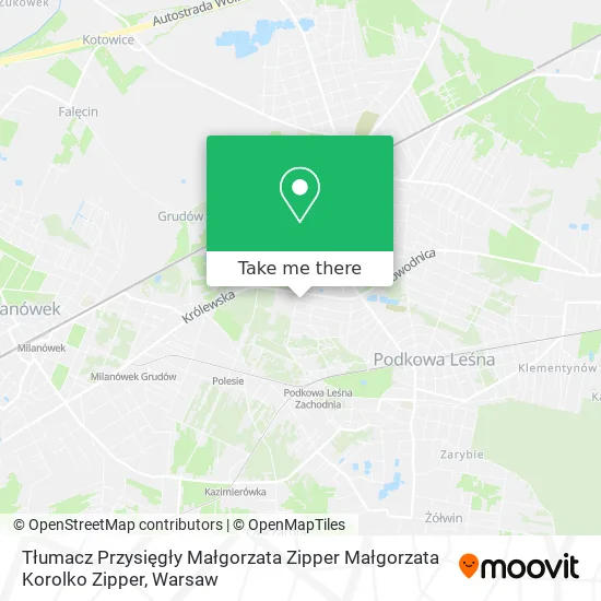 Карта Tłumacz Przysięgły Małgorzata Zipper Małgorzata Korolko Zipper