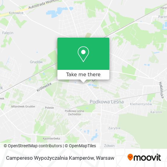 Карта Campereso Wypożyczalnia Kamperów