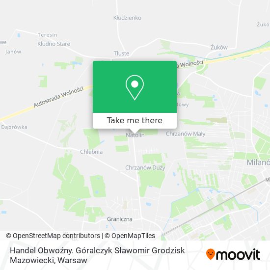 Handel Obwoźny. Góralczyk Sławomir Grodzisk Mazowiecki map