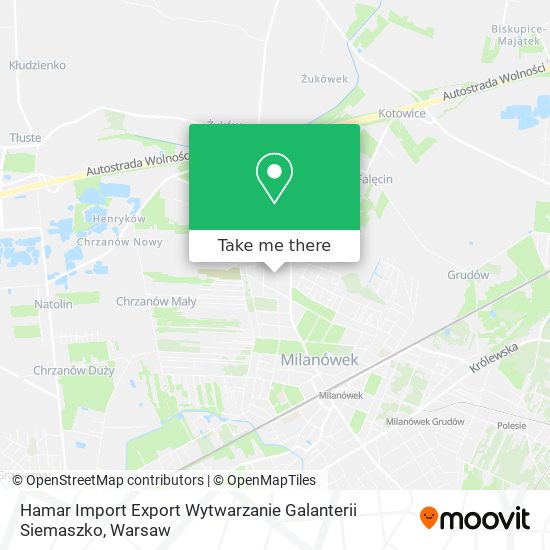 Hamar Import Export Wytwarzanie Galanterii Siemaszko map