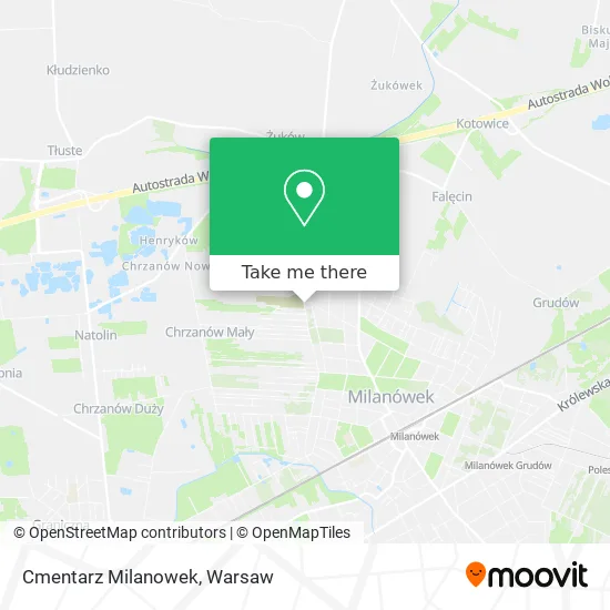 Cmentarz Milanowek map