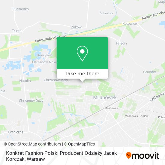 Konkret Fashion-Polski Producent Odzieży Jacek Korczak map