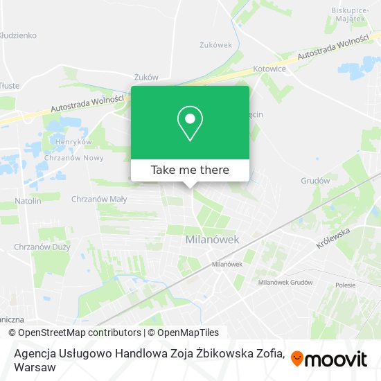 Agencja Usługowo Handlowa Zoja Żbikowska Zofia map