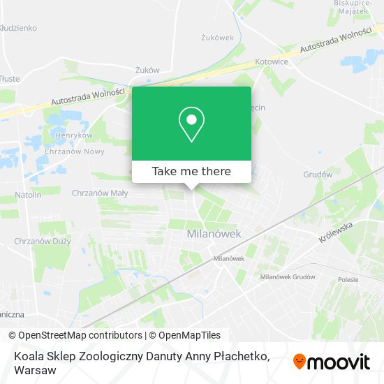 Koala Sklep Zoologiczny Danuty Anny Płachetko map