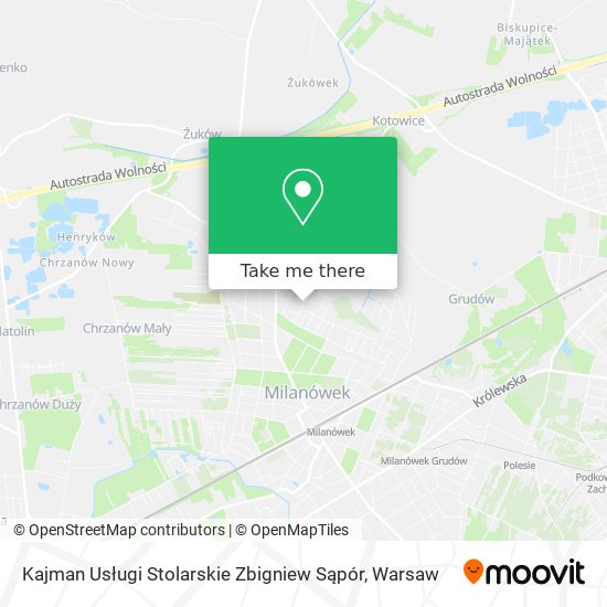 Kajman Usługi Stolarskie Zbigniew Sąpór map