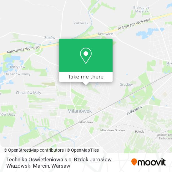 Technika Oświetleniowa s.c. Bzdak Jarosław Wiazowski Marcin map