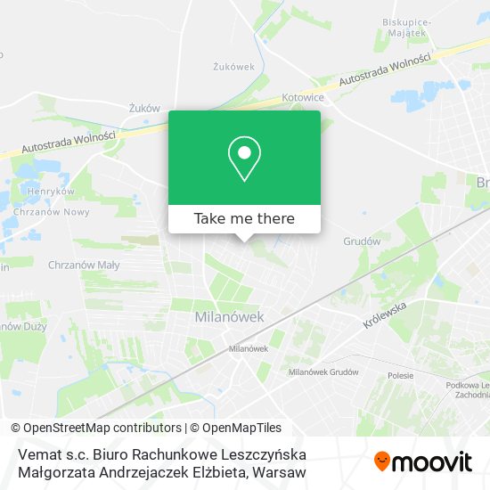 Vemat s.c. Biuro Rachunkowe Leszczyńska Małgorzata Andrzejaczek Elżbieta map