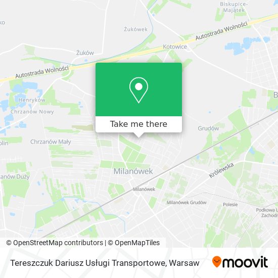 Tereszczuk Dariusz Usługi Transportowe map