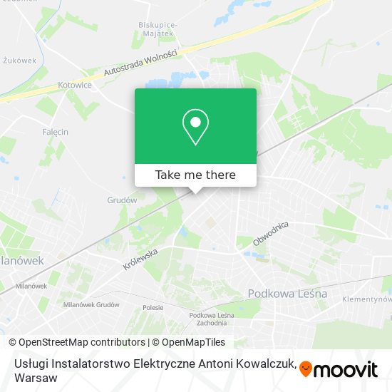 Usługi Instalatorstwo Elektryczne Antoni Kowalczuk map