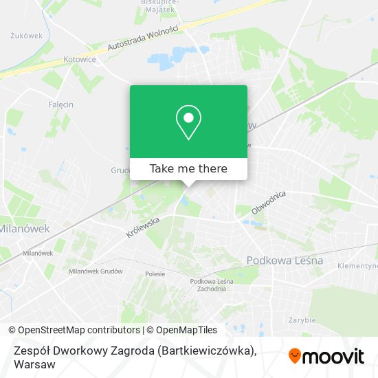 Карта Zespół Dworkowy Zagroda (Bartkiewiczówka)