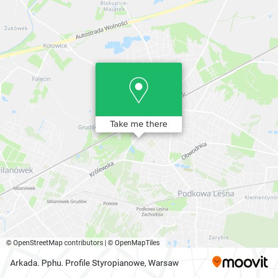 Arkada. Pphu. Profile Styropianowe map