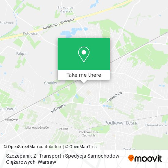 Szczepanik Z. Transport i Spedycja Samochodów Ciężarowych map