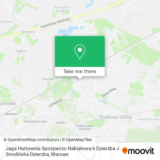 Карта Jaga Hurtownia Spożywczo Nabiałowa k Dzierzba J Smolińska Dzierzba