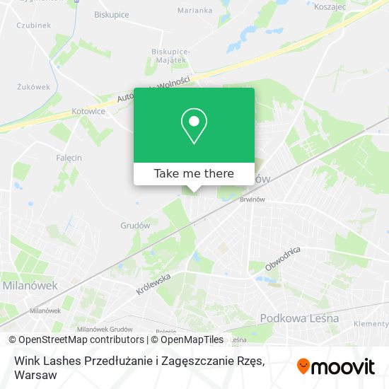 Wink Lashes Przedłużanie i Zagęszczanie Rzęs map