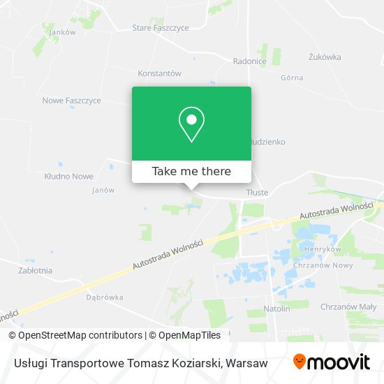 Usługi Transportowe Tomasz Koziarski map