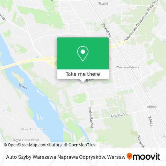 Auto Szyby Warszawa Naprawa Odprysków map