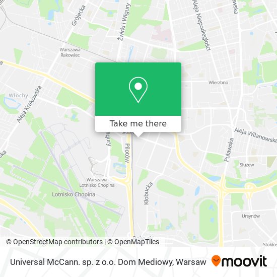 Universal McCann. sp. z o.o. Dom Mediowy map