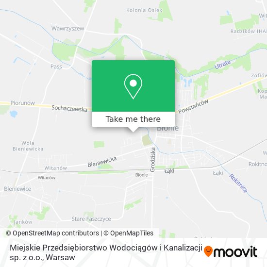 Карта Miejskie Przedsiębiorstwo Wodociągów i Kanalizacji sp. z o.o.