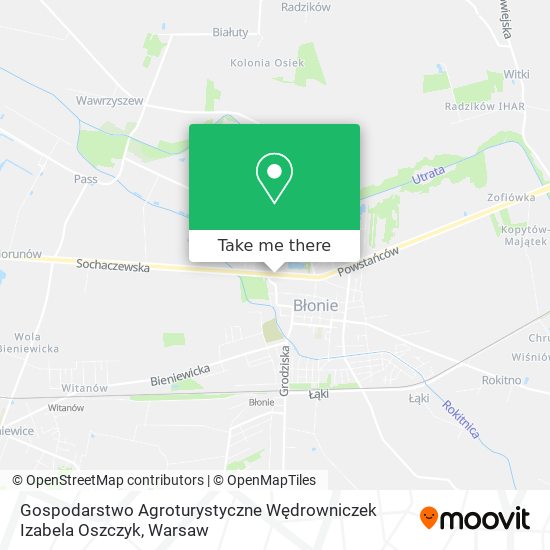 Gospodarstwo Agroturystyczne Wędrowniczek Izabela Oszczyk map