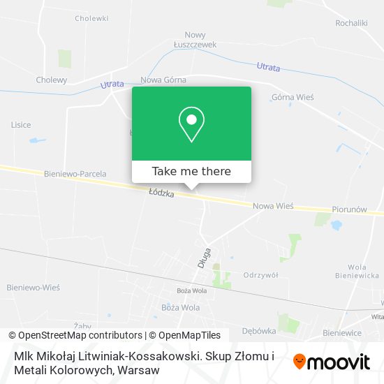 Mlk Mikołaj Litwiniak-Kossakowski. Skup Złomu i Metali Kolorowych map