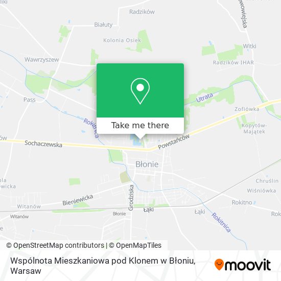 Wspólnota Mieszkaniowa pod Klonem w Błoniu map