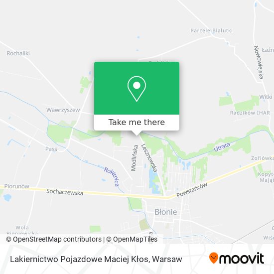 Lakiernictwo Pojazdowe Maciej Kłos map