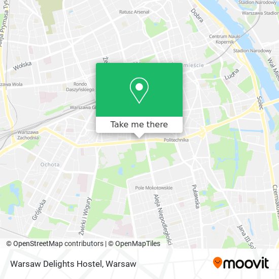 Карта Warsaw Delights Hostel