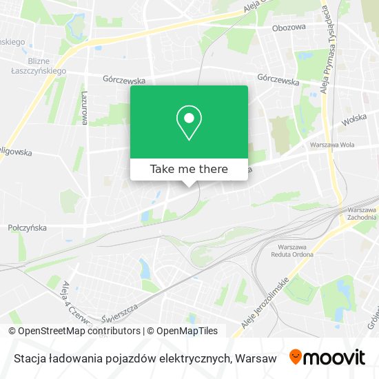 Stacja ładowania pojazdów elektrycznych map