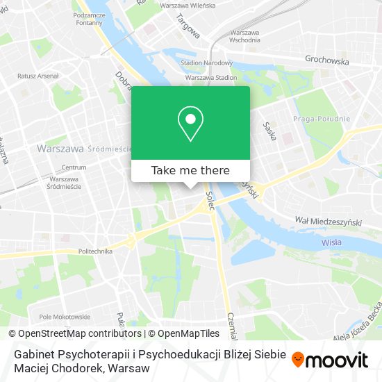 Gabinet Psychoterapii i Psychoedukacji Bliżej Siebie Maciej Chodorek map