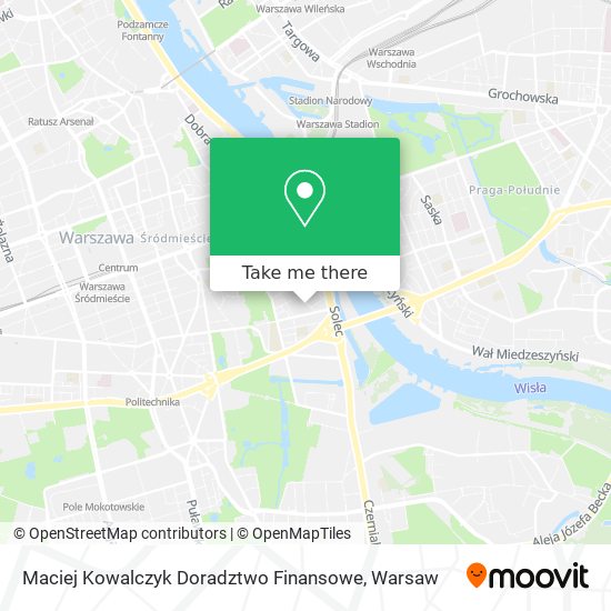 Maciej Kowalczyk Doradztwo Finansowe map