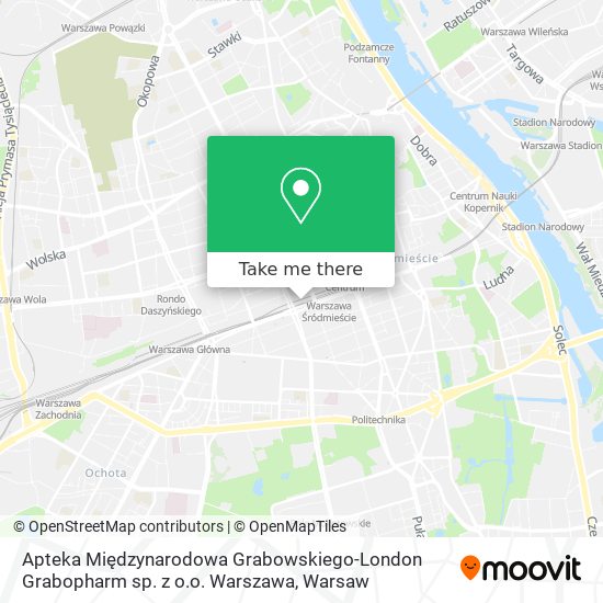 Apteka Międzynarodowa Grabowskiego-London Grabopharm sp. z o.o. Warszawa map