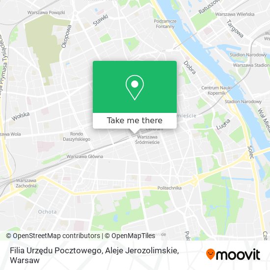 Filia Urzędu Pocztowego, Aleje Jerozolimskie map