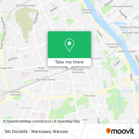 Mc Donalds - Warszawa map