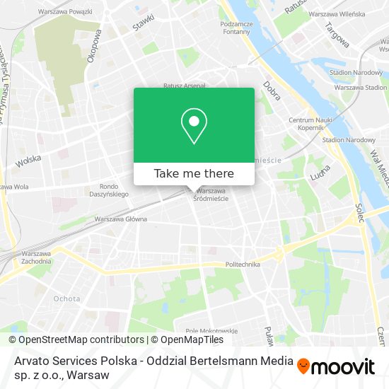 Карта Arvato Services Polska - Oddzial Bertelsmann Media sp. z o.o.