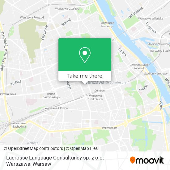 Карта Lacrosse Language Consultancy sp. z o.o. Warszawa