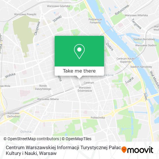 Centrum Warszawskiej Informacji Turystycznej Pałac Kultury i Nauki map