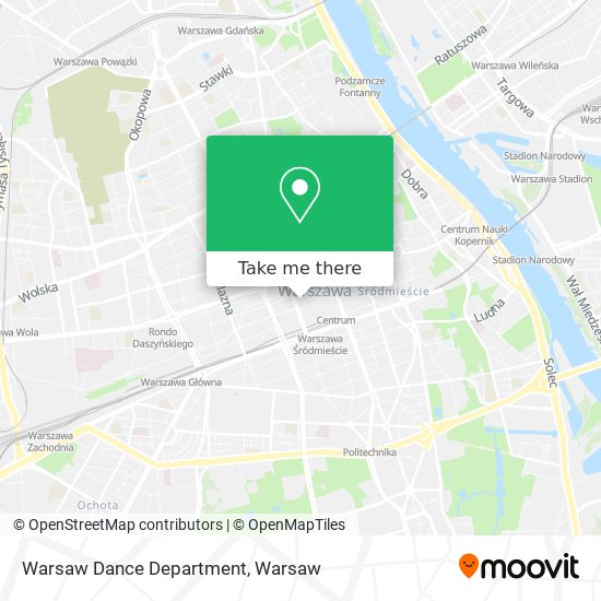 Warsaw Dance Department map