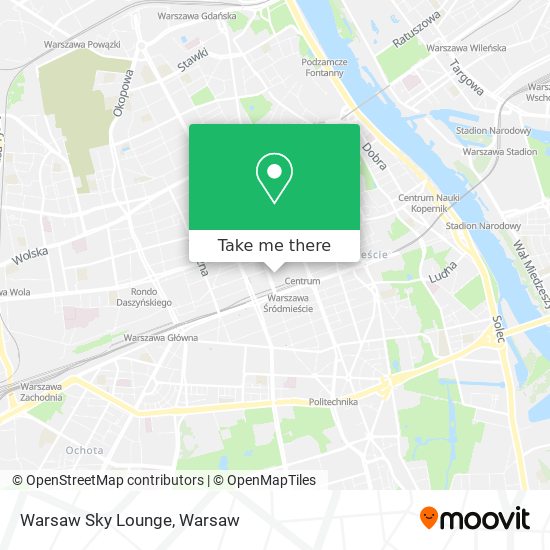 Warsaw Sky Lounge map