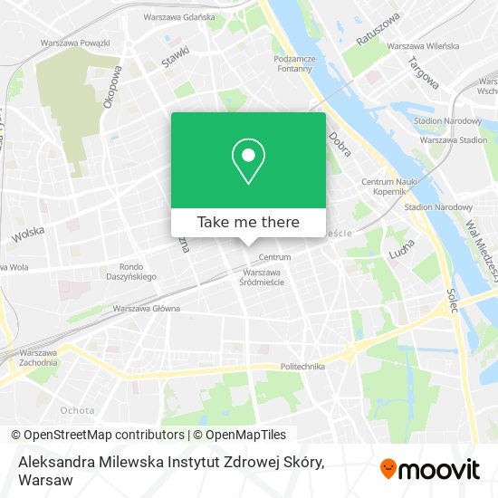 Aleksandra Milewska Instytut Zdrowej Skóry map