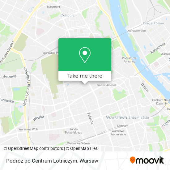 Podróż po Centrum Lotniczym map