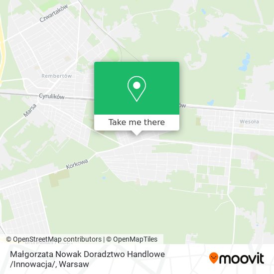 Małgorzata Nowak Doradztwo Handlowe /Innowacja/ map