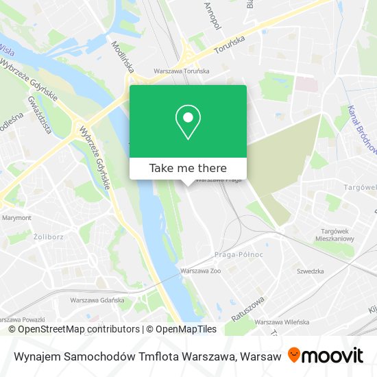 Карта Wynajem Samochodów Tmflota Warszawa