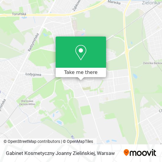 Gabinet Kosmetyczny Joanny Zielińskiej map