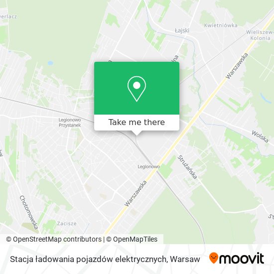 Карта Stacja ładowania pojazdów elektrycznych