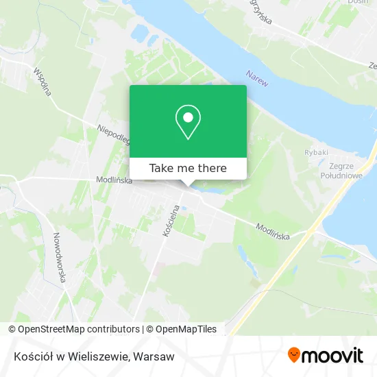 Карта Kościół w Wieliszewie